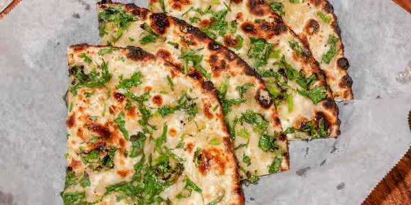 Delicious Garlic Naan at Tandoori Grill in downtown Calgary, AB